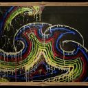 ( FLAMING ) media : acrylic on canvas size : 80cm x 100cm