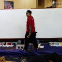 CHECK CANVAS AND ACRYLIC PAINT