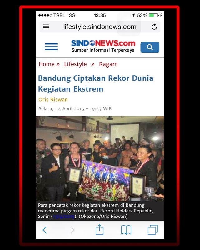 EMPAT REKOR TERCIPTA DALAM ENAM MENIT DI BANDUNG