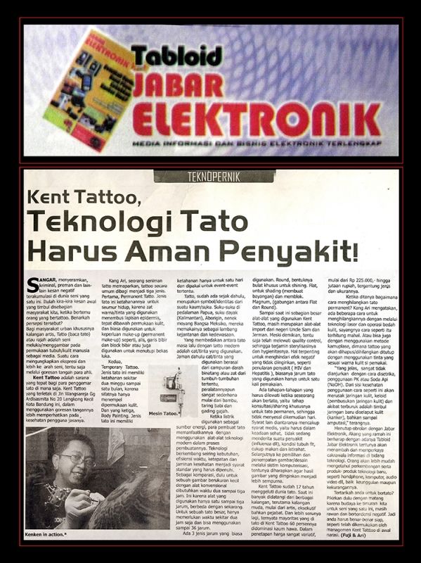 TEKNOLOGI TATO HARUS AMAN PENYAKIT