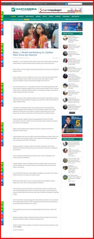 WAAW... 2 MODEL ASAL BANDUNG INI, CIPTAKAN REKOR DUNIA DAN NASIONAL