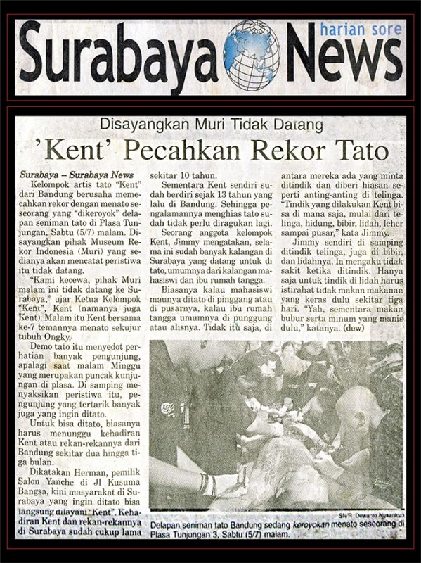 HARIAN SORE: KENT PECAHKAN REKOR TATO