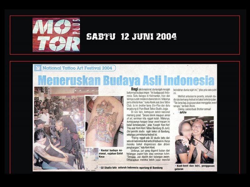 NATIONAL TATTOO ART FESTIVAL 2004 MENERUSKAN BUDAYA ASLI INDONESIA