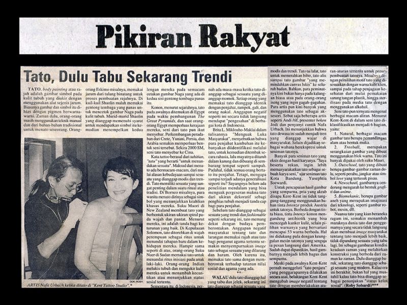 TATO, DULU TABU SEKARANG TRENDI