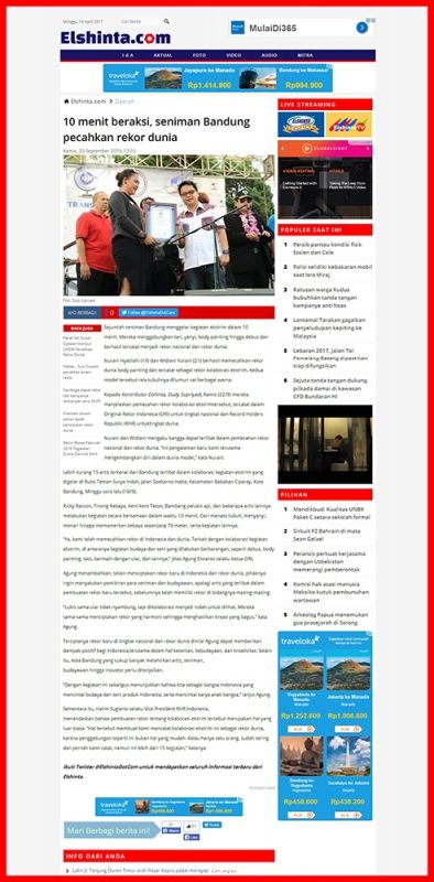 10 MENIT BERAKSI, SENIMAN BANDUNG PECAHKAN REKOR DUNIA